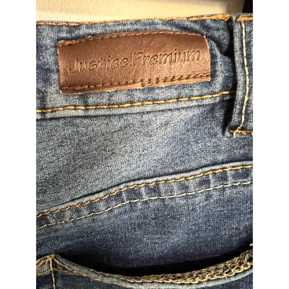 Justice Jeans Premium Shorts Girls Size 10 Denim Blue Jeans